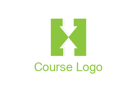 arrows inside Letter H logo