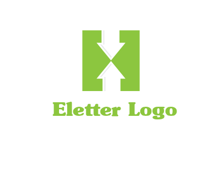 arrows inside Letter H logo