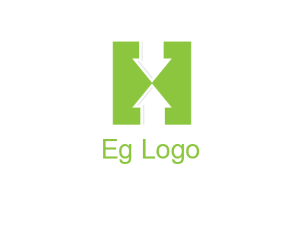 arrows inside Letter H logo