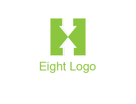 arrows inside Letter H logo