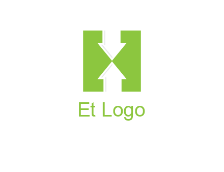 arrows inside Letter H logo