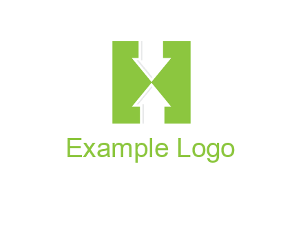 arrows inside Letter H logo