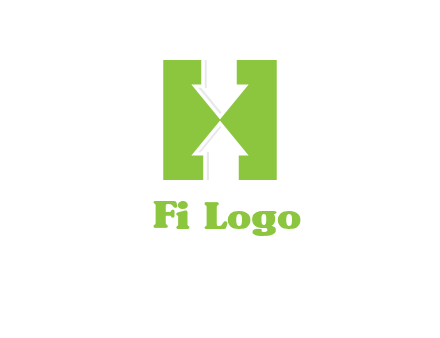 arrows inside Letter H logo