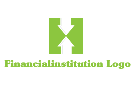 arrows inside Letter H logo