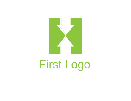 arrows inside Letter H logo
