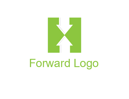 arrows inside Letter H logo