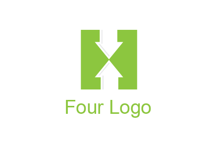 arrows inside Letter H logo