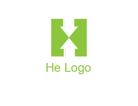 arrows inside Letter H logo