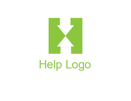 arrows inside Letter H logo
