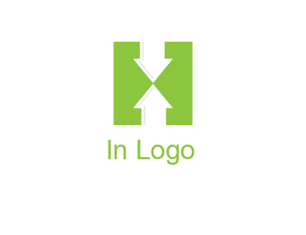arrows inside Letter H logo