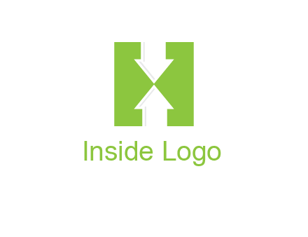 arrows inside Letter H logo