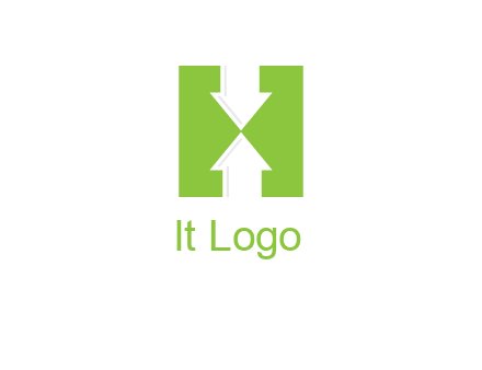 arrows inside Letter H logo