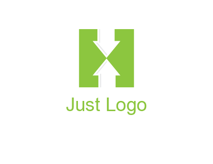 arrows inside Letter H logo