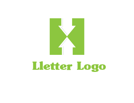 arrows inside Letter H logo