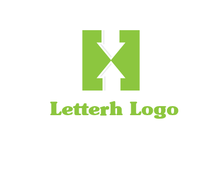 arrows inside Letter H logo