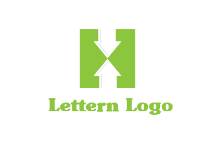 arrows inside Letter H logo