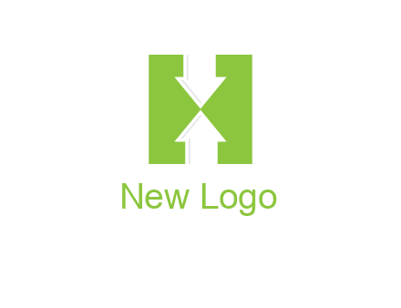 arrows inside Letter H logo