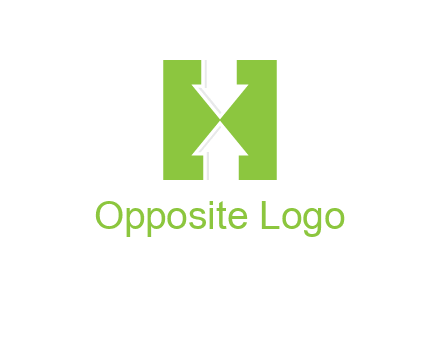 arrows inside Letter H logo