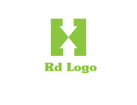 arrows inside Letter H logo