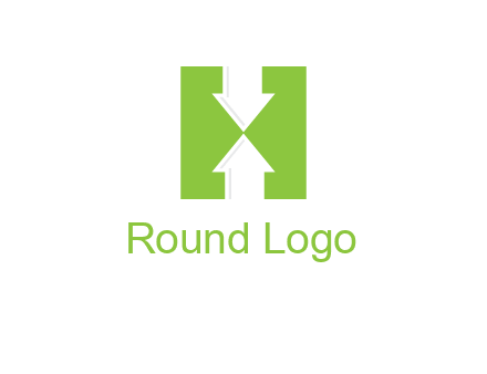 arrows inside Letter H logo