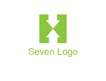 arrows inside Letter H logo