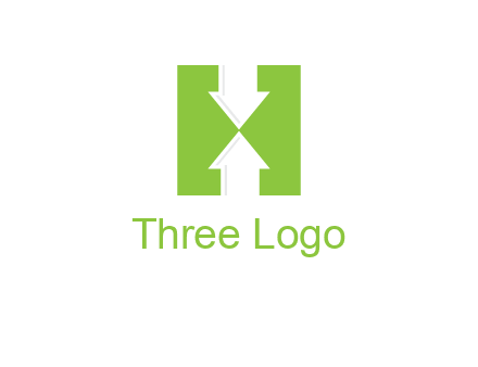 arrows inside Letter H logo