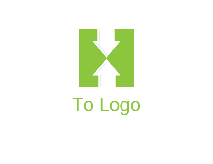 arrows inside Letter H logo
