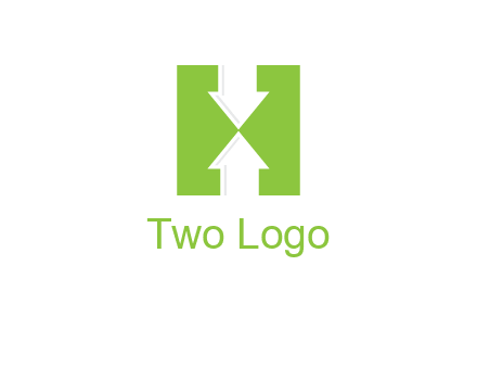 arrows inside Letter H logo