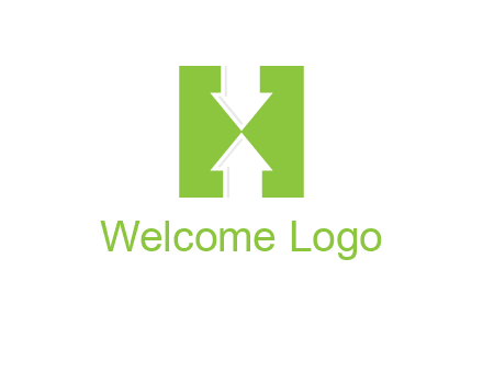 arrows inside Letter H logo