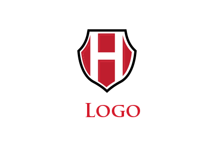 letter H inside shield logo