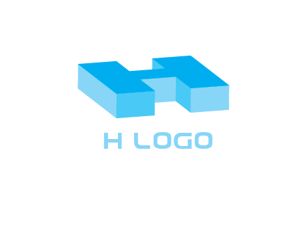 3D letter H logo