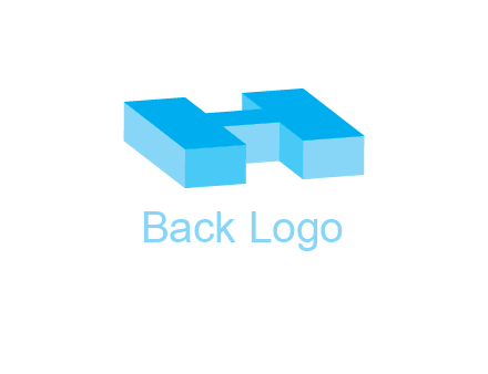 3D letter H logo