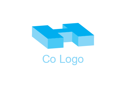 3D letter H logo