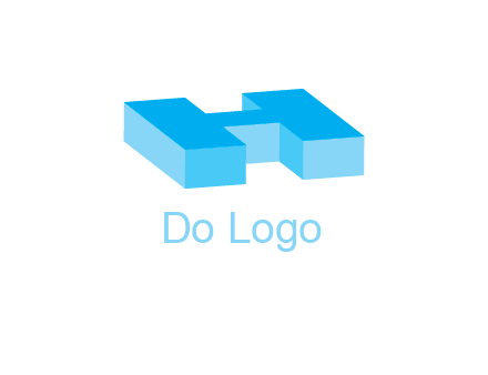 3D letter H logo