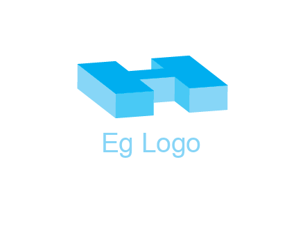 3D letter H logo