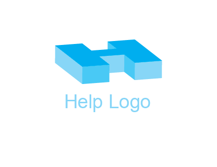 3D letter H logo