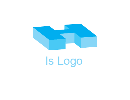 3D letter H logo