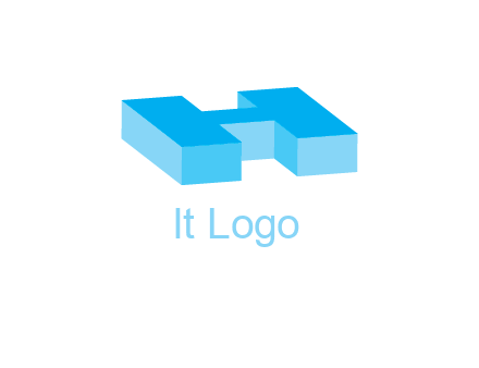 3D letter H logo