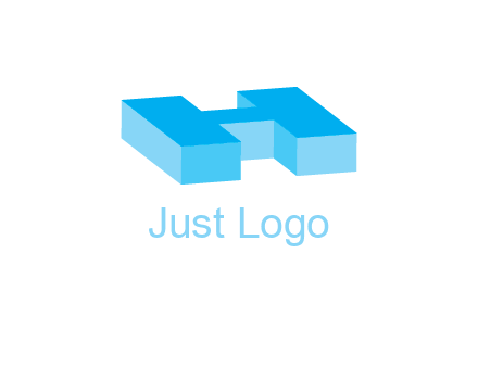 3D letter H logo