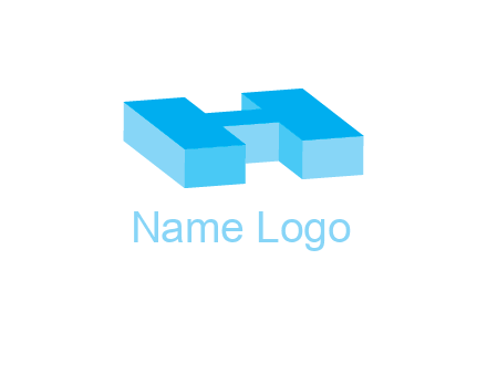 3D letter H logo
