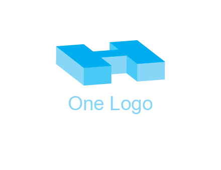 3D letter H logo