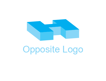 3D letter H logo