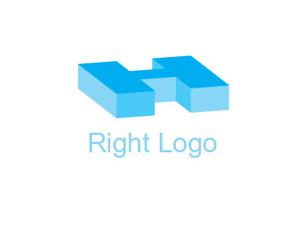 3D letter H logo