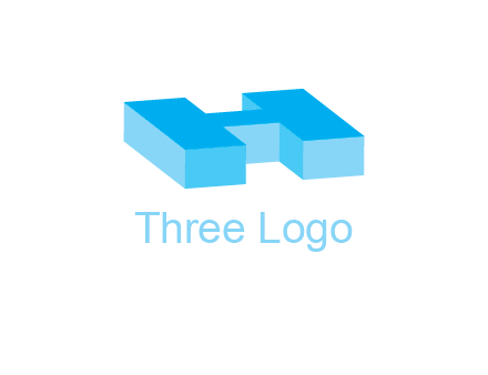 3D letter H logo