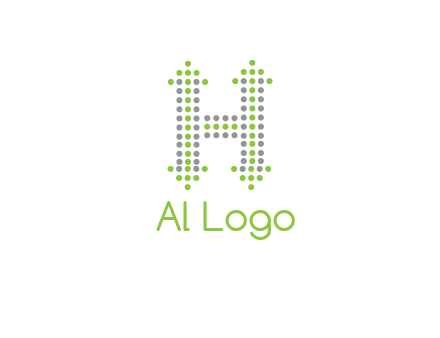 dotted letter H with arrow logo