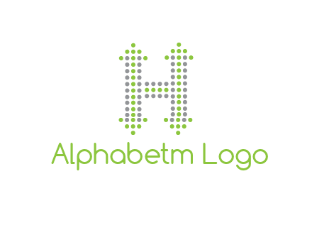 dotted letter H with arrow logo