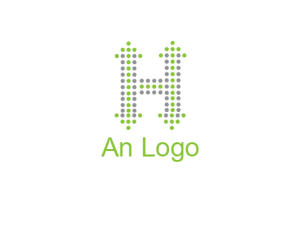 dotted letter H with arrow logo