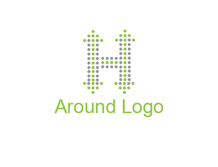 dotted letter H with arrow logo