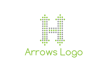 dotted letter H with arrow logo