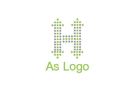 dotted letter H with arrow logo